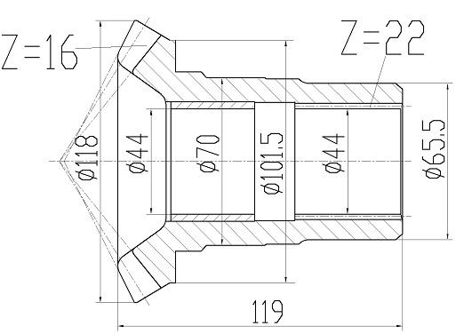 Bánh răng bên vi sai tùy chỉnh, Bánh răng răng sai khác biệt chính xác cao
